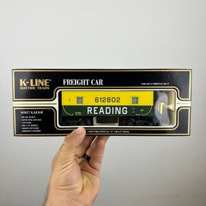 K-Line Reading Caboose 612802 O/O27 Green Yellow Die-Cast Excellent Railroad